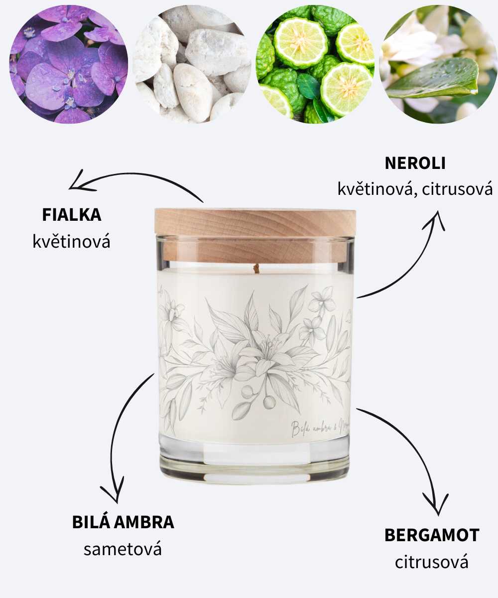 sojova prirodni svicka neroli bila ambra fialka bergamot vontree candle nezna svicka s dokonalou vuni